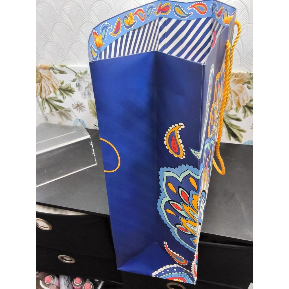 Vera Bradley Colorful  Blue  Paisley Gift Bag